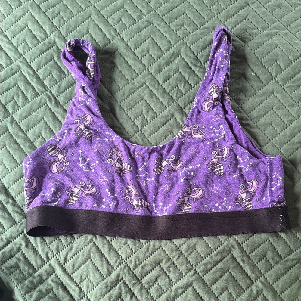MeUndies Purple Patterned Bra